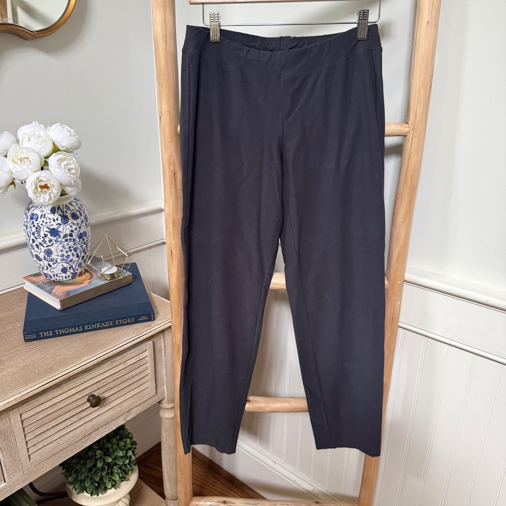 Eileen Fisher Womens XS‎ Charcoal Grey Viscose Stretch Slim Ankle Tapered Pants